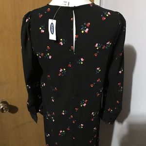 BNWT black floral shift dress